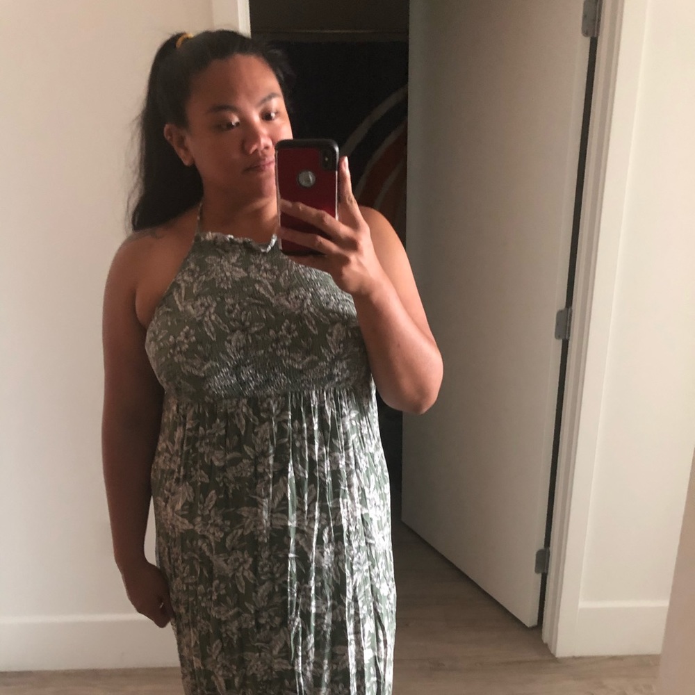 Forever 21+ Halter Smock Maxi Dress